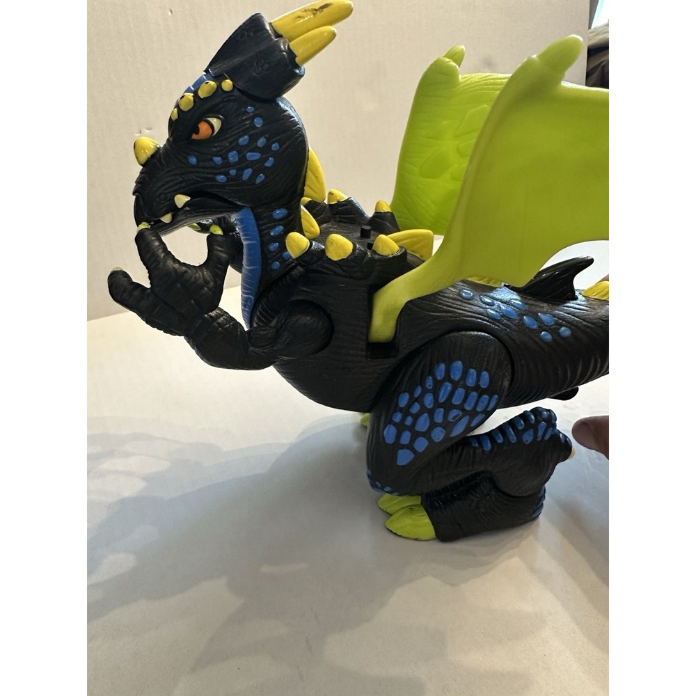 Mattel Roaring Dinosaur Trigger Action 2005 Blue Green Yellow - Picture 6 of 8
